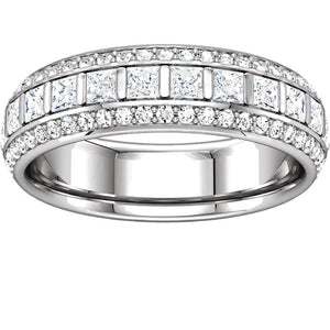 Moores Custom Made Three Row Eternity Ring