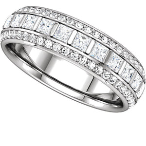 Moores Custom Made Three Row Eternity Ring