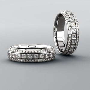 Moores Custom Made Three Row Eternity Ring