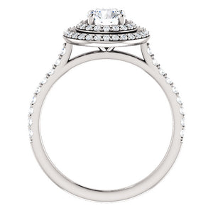 Platinum & Diamond Double Halo Ring by Moores