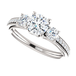 Moores Custom Made Graduated Three Stone Engagement Ring