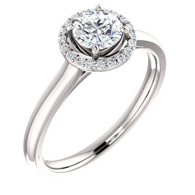 Moores Custom Made Halo Style Engagement Ring