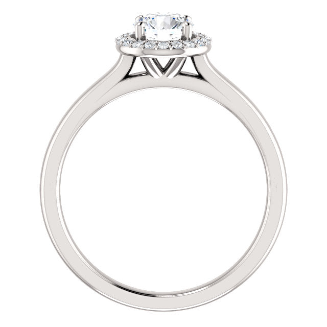 Moores Custom Made Halo Style Engagement Ring