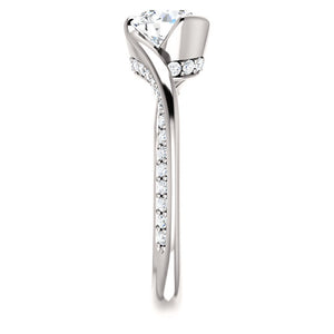 Solitaire Diamond Ring with a Twist by Moores