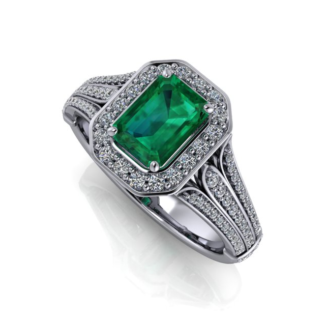 Emerald & Diamond Ring by Moores