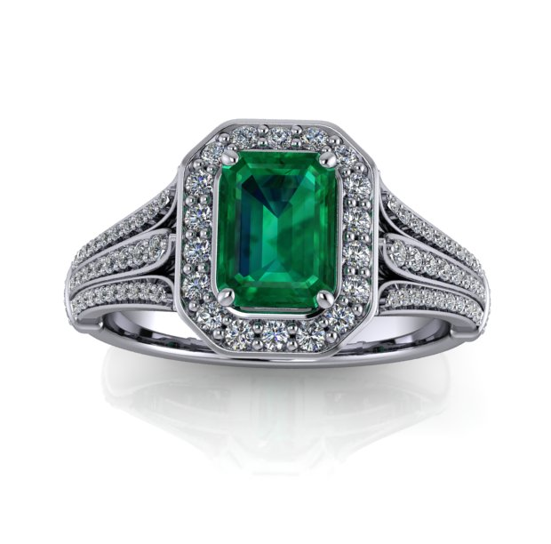 Emerald & Diamond Ring by Moores