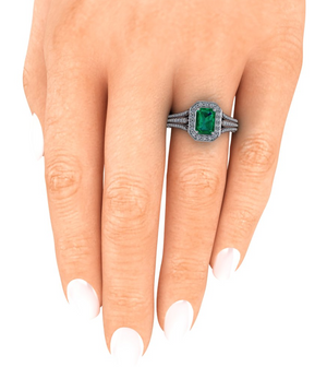 Emerald & Diamond Ring by Moores