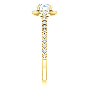 Moores Custom Made Halo Style Diamond Engagement Ring