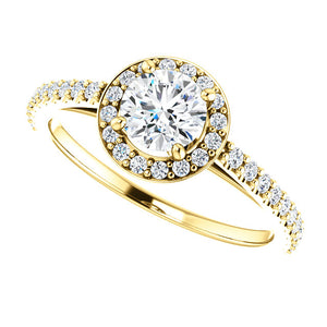 Moores Custom Made Halo Style Diamond Engagement Ring