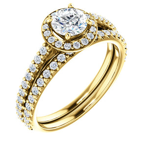 Moores Custom Made Halo Style Diamond Engagement Ring