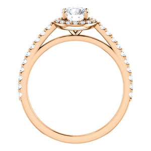 Moores Custom Made Halo Style Diamond Engagement Ring