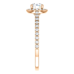 Moores Custom Made Halo Style Diamond Engagement Ring