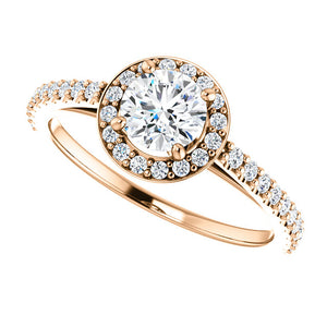 Moores Custom Made Halo Style Diamond Engagement Ring