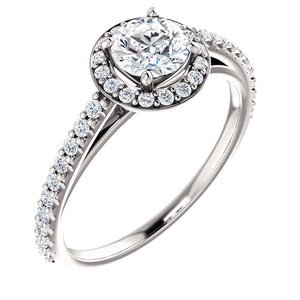 Moores Custom Made Halo Style Diamond Engagement Ring