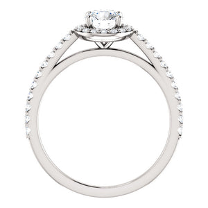 Moores Custom Made Halo Style Diamond Engagement Ring