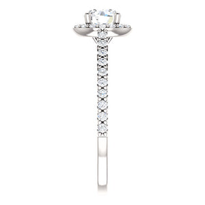 Moores Custom Made Halo Style Diamond Engagement Ring
