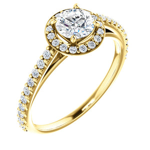Moores Custom Made Halo Style Diamond Engagement Ring