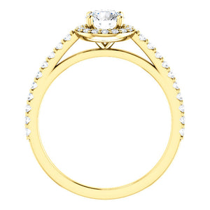 Moores Custom Made Halo Style Diamond Engagement Ring