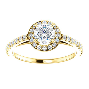 Moores Custom Made Halo Style Diamond Engagement Ring