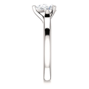 Moores Custom Made Solitaire Pear Shaped Engagement Ring
