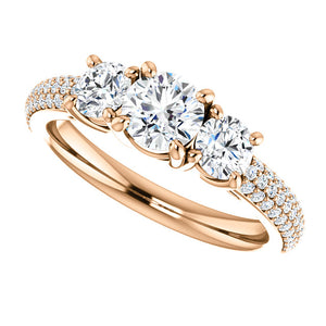 Moores Custom Made Graduated Three Stone Diamond Ring