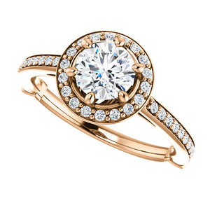 Moores Platinum & Diamond Halo Style Engagement Ring