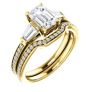 Custom Made Emerald Cut Solitaire Engagement Ring by Moores