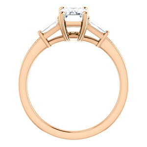Custom Made Emerald Cut Solitaire Engagement Ring by Moores