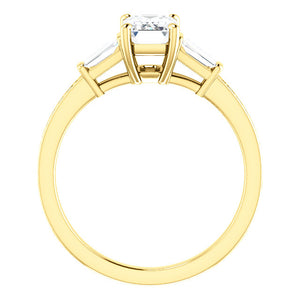 Custom Made Emerald Cut Solitaire Engagement Ring by Moores