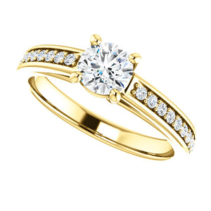 Moores Custom Made Solitaire Diamond Engagement Ring