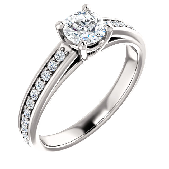 Moores Custom Made Solitaire Diamond Engagement Ring