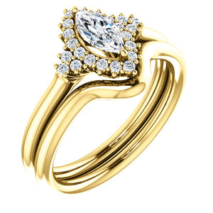 Moores Custom Made Marquise Cut Diamond Engagement Ring