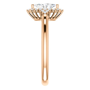 Moores Custom Made Marquise Cut Diamond Engagement Ring