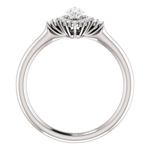 Moores Custom Made Marquise Cut Diamond Engagement Ring