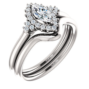 Moores Custom Made Marquise Cut Diamond Engagement Ring