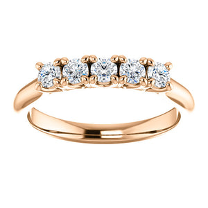 Moores Custom Made 5 Stone Diamond Eternity Ring