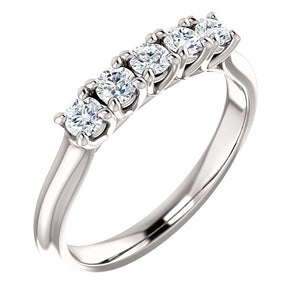 Moores Custom Made 5 Stone Diamond Eternity Ring