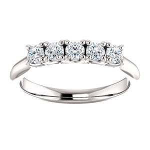 Moores Custom Made 5 Stone Diamond Eternity Ring