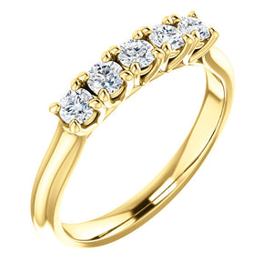 Moores Custom Made 5 Stone Diamond Eternity Ring