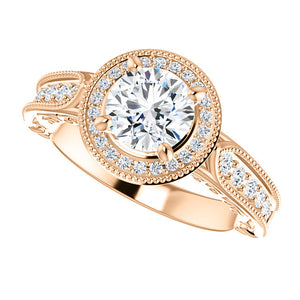 Vintage-Inspired Halo-Style Engagement Ring by Moores