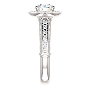 Vintage-Inspired Halo-Style Engagement Ring by Moores