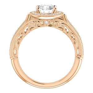 Vintage-Inspired Halo-Style Engagement Ring by Moores