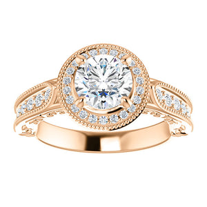 Vintage-Inspired Halo-Style Engagement Ring by Moores