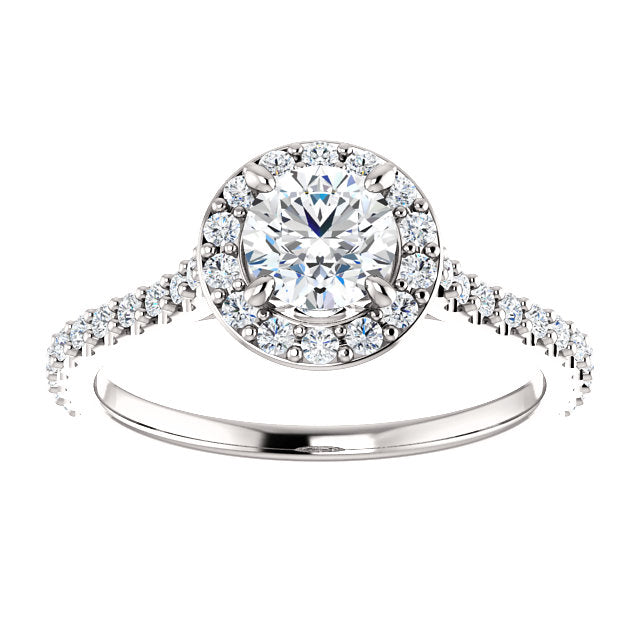 Bespoke Halo Style Diamond Engagement Ring by Moores