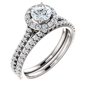 Bespoke Halo Style Diamond Engagement Ring by Moores