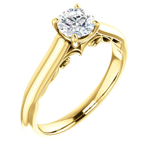 Moores Custom Made Solitaire Diamond Engagement Ring