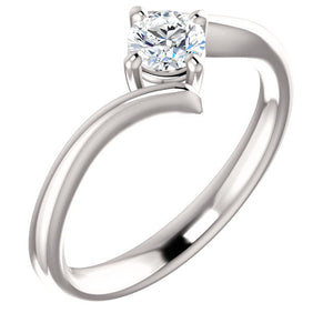 Moores Custom Made Solitaire Diamond Engagement Ring With A Twist