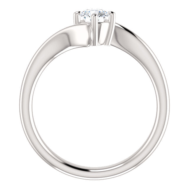 Moores Custom Made Solitaire Diamond Engagement Ring With A Twist