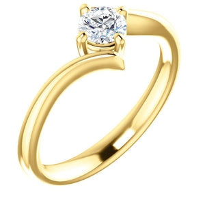 Moores Custom Made Solitaire Diamond Engagement Ring With A Twist