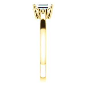 Emerald cut Diamond Engagement Ring Custom Made by Moores